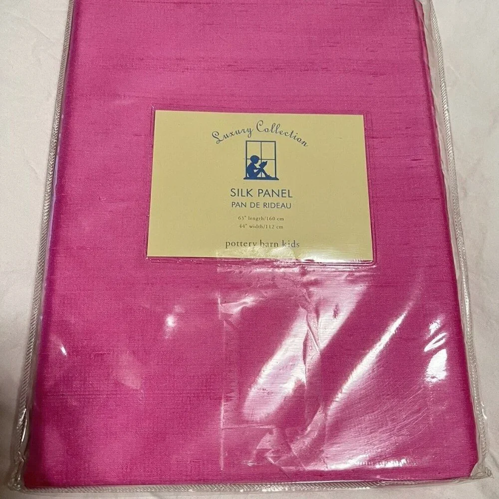 Pottery Barn Kids Luxury Collection Silk Drapes 63”x 44